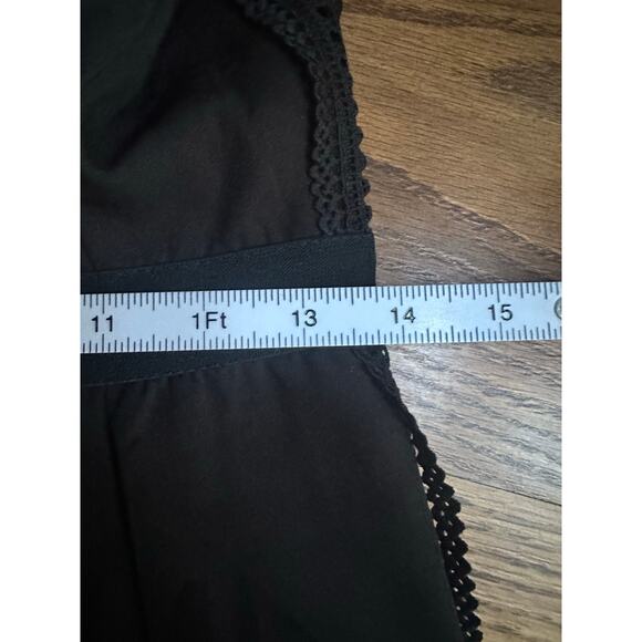 Romantic Lace Collared Whimsey Goth Wednesday Adams Black Belted Medium
 Dress - Picture 9 of 10